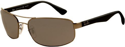 Ray Ban Rb3445 Matte Gunmetal Polarised Sunglasses - Sunglasses By Brand (500x300), Png Download