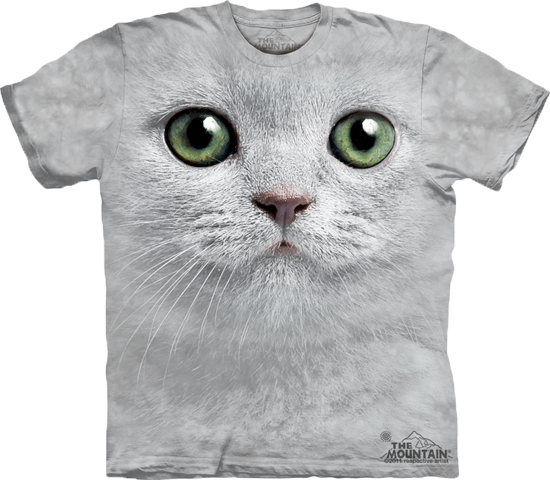 Green Eyes Face Available Now At Novelty Everywear - 3d Cat Shirt (550x480), Png Download