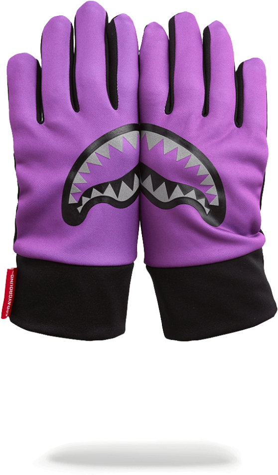 Purple 3m Shark Mouth Gloves - Soccer Goalie Glove (940x1200), Png Download