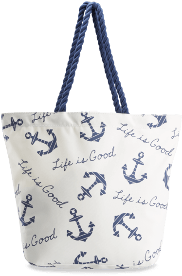 Sunny Day Beach Bag - Life Is Good Sunny Day Beach Bag (570x570), Png Download