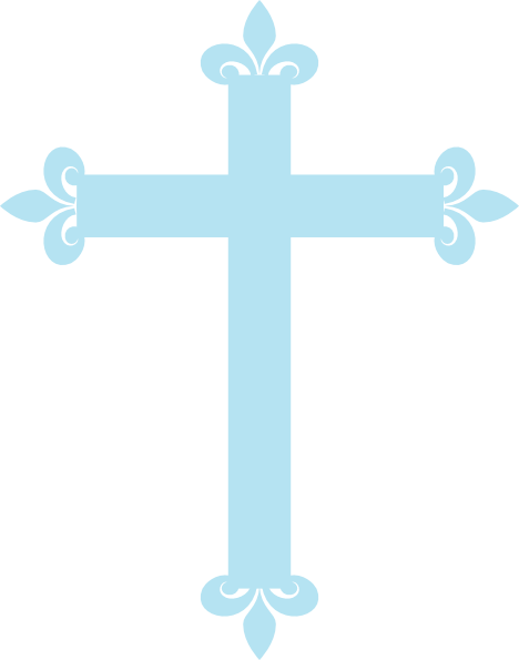 Fleur De Lis Cross Blue Clipart Png For Web - Fleur De Lis Cross Png (468x595), Png Download
