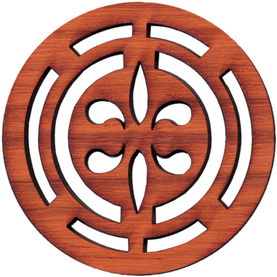 Rosette, Fleur De Lis, Padauk, 2 3/16" Diameter - Fleur-de-lis (600x400), Png Download