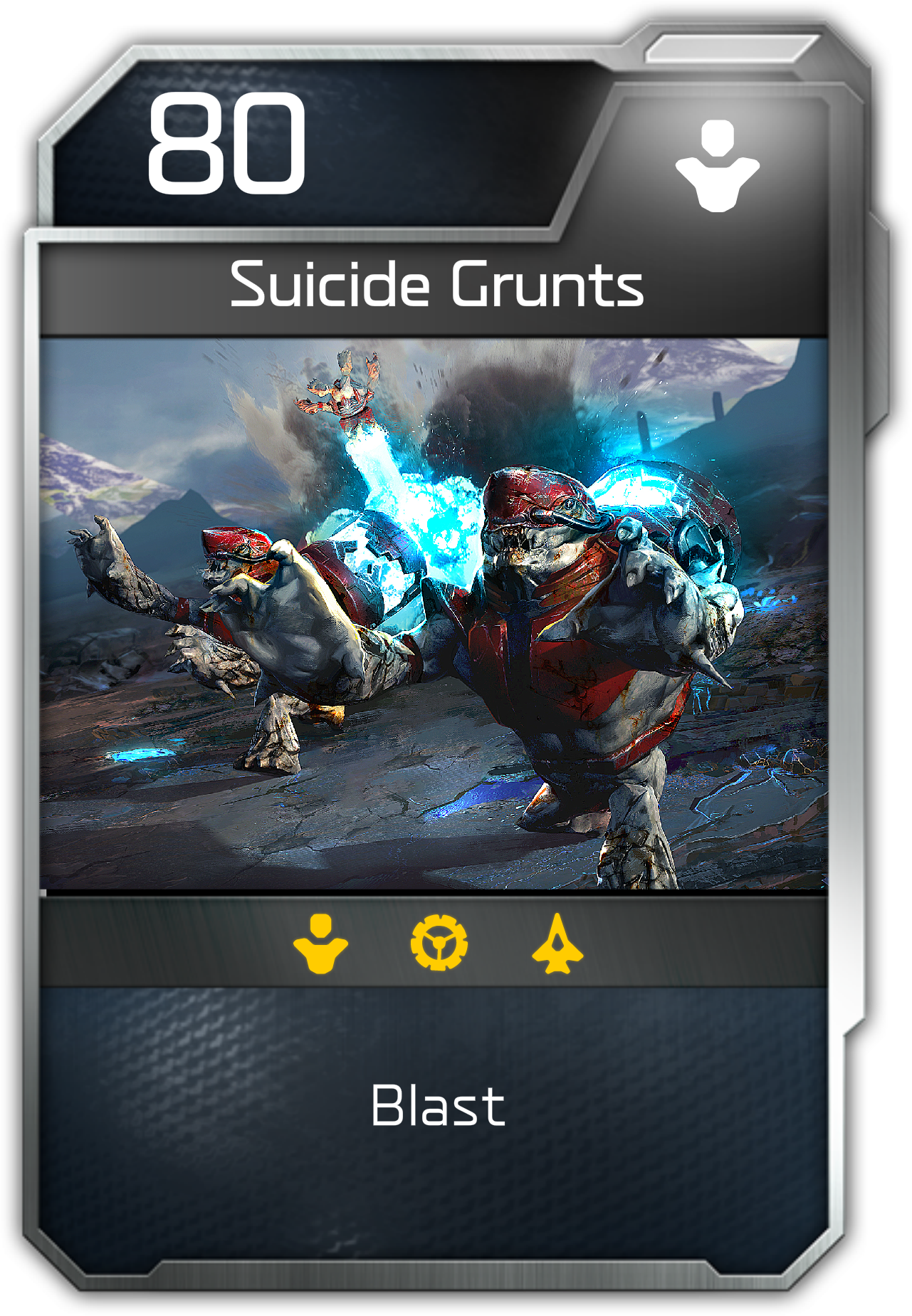 Grunts Blast - Halo Wars 2 Cartas (1281x1848), Png Download