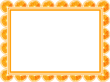 Orange Picture Frames Film Frame Encapsulated Postscript - Orange Rectangle Frames Clipart (454x340), Png Download