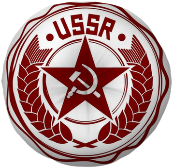 Soviet Union Wax Seal Tufted Floor Pillow - Soviet Red Star (400x400), Png Download