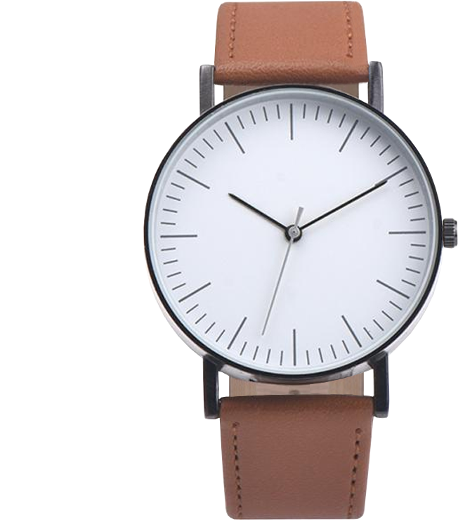 Nise Whitewall One Watch - Hongxander New Retro Design Leather Band Analog Alloy (856x768), Png Download