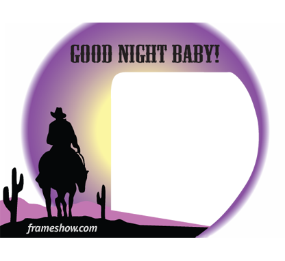 Photo Frame Show - Good Night Photo Frame Png (416x382), Png Download