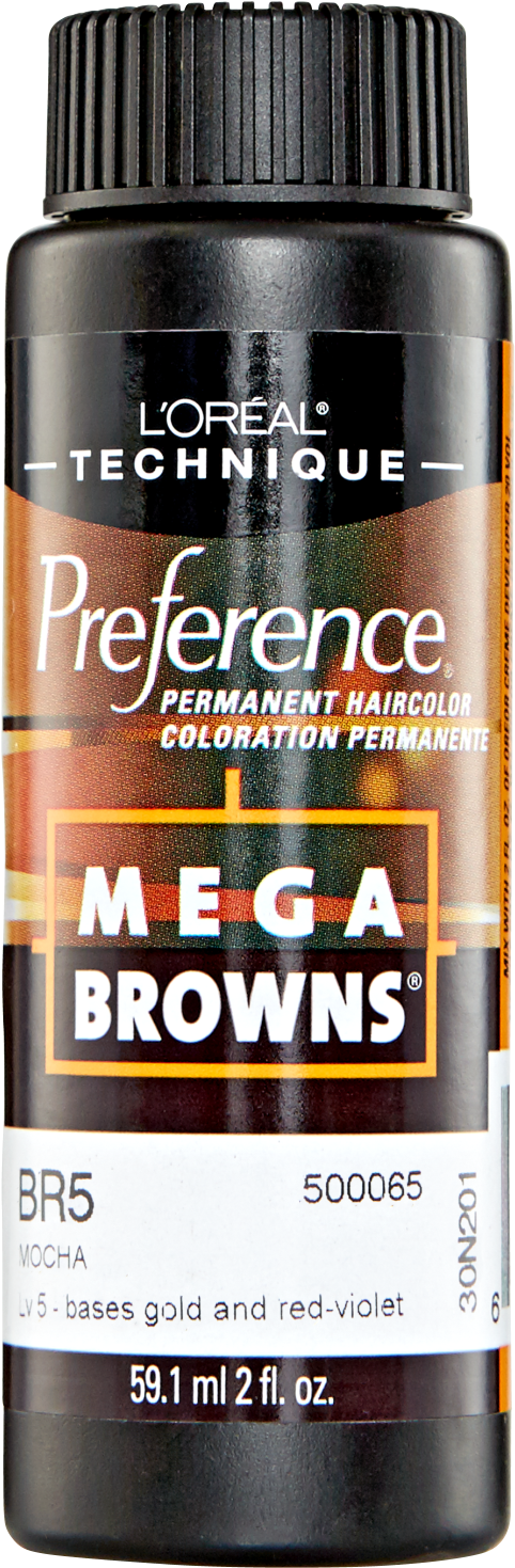 L'oreal Br5 Mocha Permanent Hair Color By Preference - L'oreal Preference Mega Browns Permanent Haircolor (1500x1500), Png Download