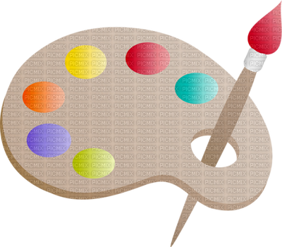 Kaz Creations Deco Paint Pallet Brush Colours - Pintando O Sete Png (400x350), Png Download