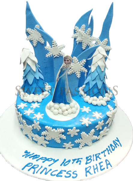 Frozen Cake Png - Cake (443x600), Png Download