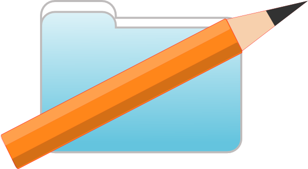 How To Set Use Art Folder Icon Clipart - Folder And Pencil Clipart (600x330), Png Download