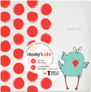 Buy Online - Cheeky Kids Gray Fox With Pink And Mint Rim Paper Bowls (420x420), Png Download