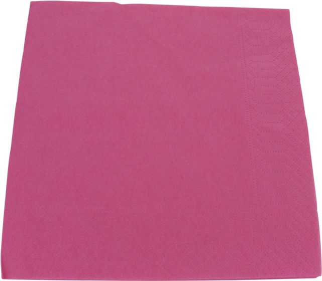 Napkin, Paper, 2-ply, 33x33cm, Fuchsia - Napkin (640x640), Png Download