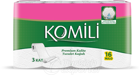 Komili Premium Toilet Paper 16 Rolls - Komili Konfor Havlu 3 Lü (640x562), Png Download