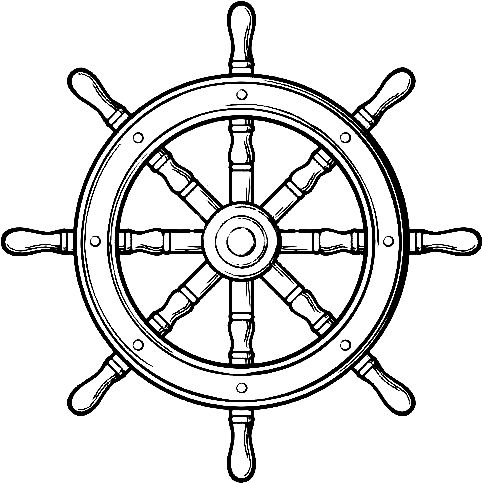 Ships Wheel (500x500), Png Download