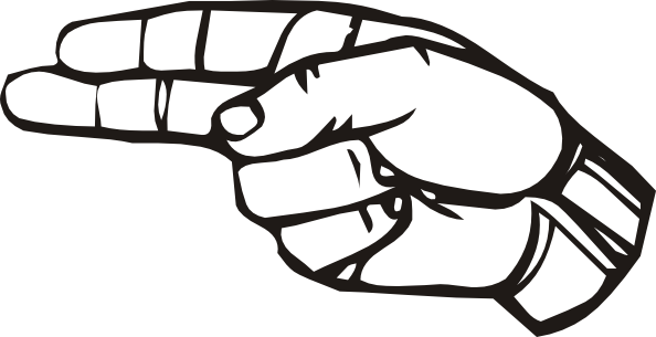 Sign Language H Clipper - Sign Language Letter H (594x305), Png Download