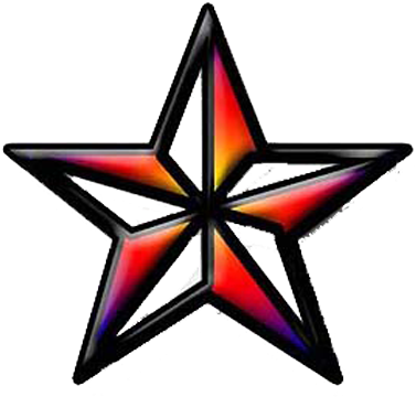 Png - Star Tattoo Png (400x394), Png Download