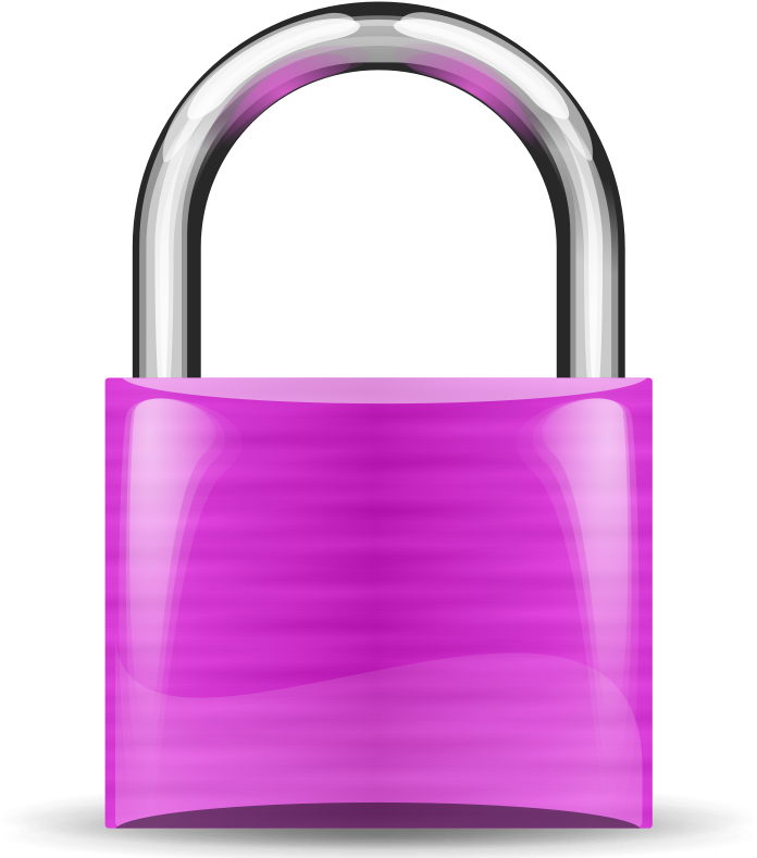 Lock Clipart Purple - Padlock Red (534x601), Png Download
