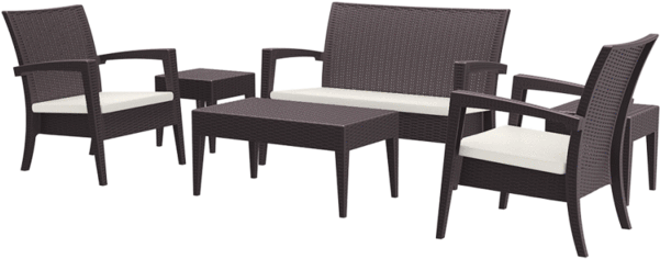 Tequila Outdoor Lounge Furniture - Miami Lounge Sofa Set (600x450), Png Download
