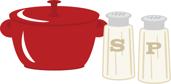 Pot With Salt & Pepper Svg Cutting Files Cooking Svg - Svg Cooking (656x324), Png Download