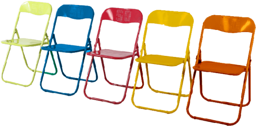 Colour Folding Chairs - Treacy's Homevalue (500x500), Png Download