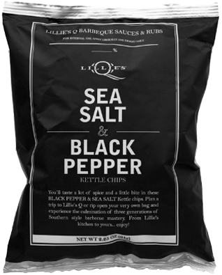 Lillie's Q Sea Salt & Black Pepper Kettle Chips 5 Oz - Lillies Q Sea Salt And Black Pepper Kettle Chips 6 (493x493), Png Download
