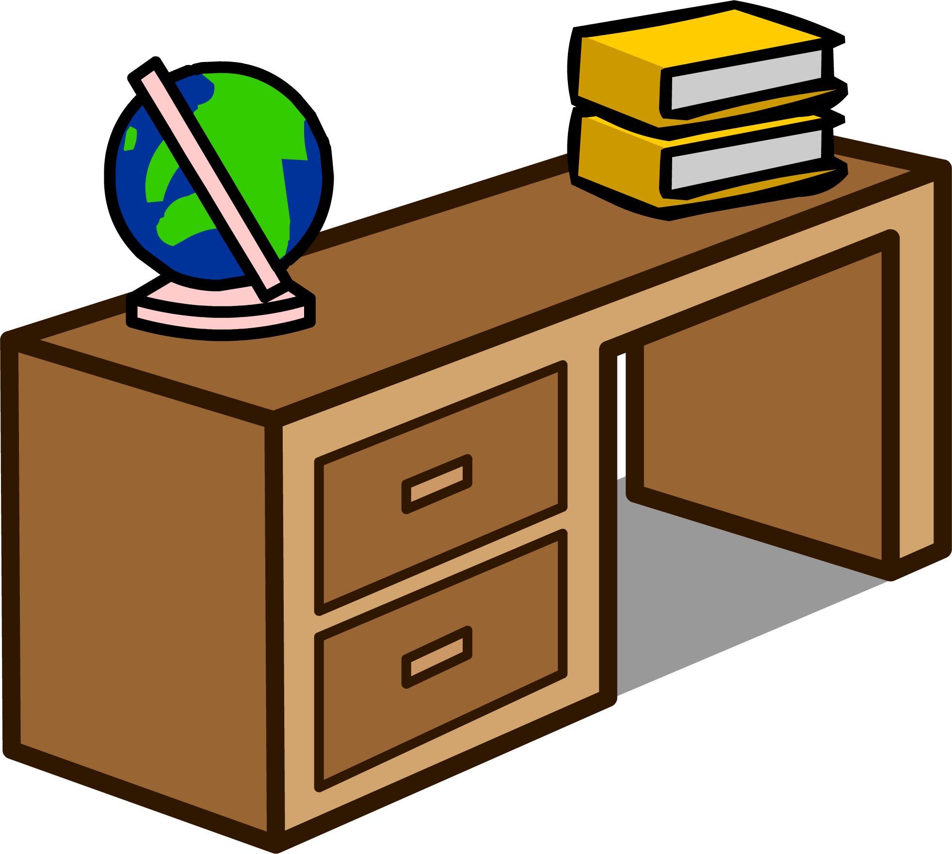 Student Desk Sprite 008 - Clip Art (1963x1762), Png Download