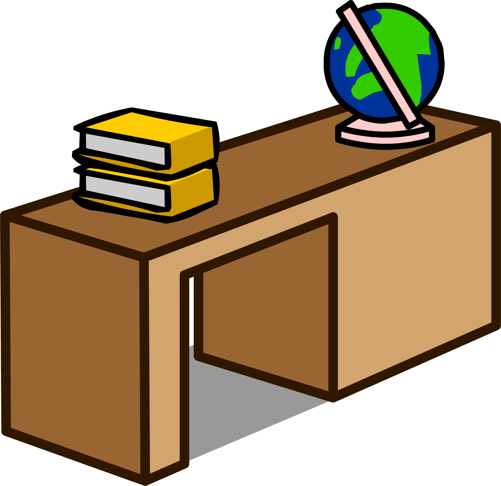 Student Desk Sprite 004 - Ballyvaughan (1963x1905), Png Download