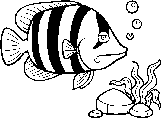 Angelfish Coloring Page - Calendar July Coloring Pages (600x470), Png Download