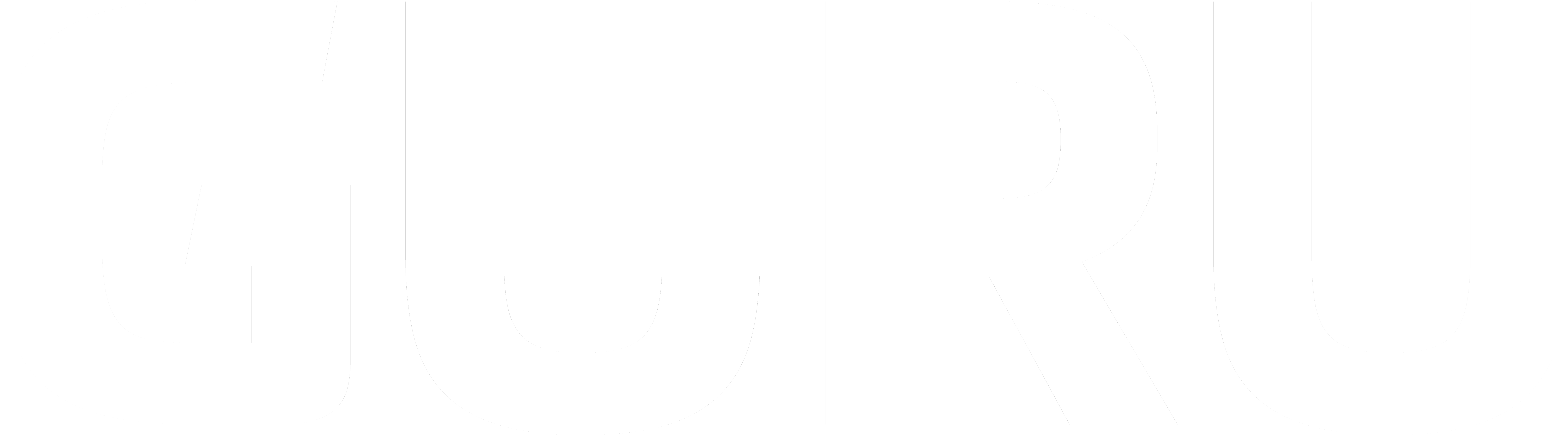 Guru White Large - Guru Photography Logo (6000x1699), Png Download