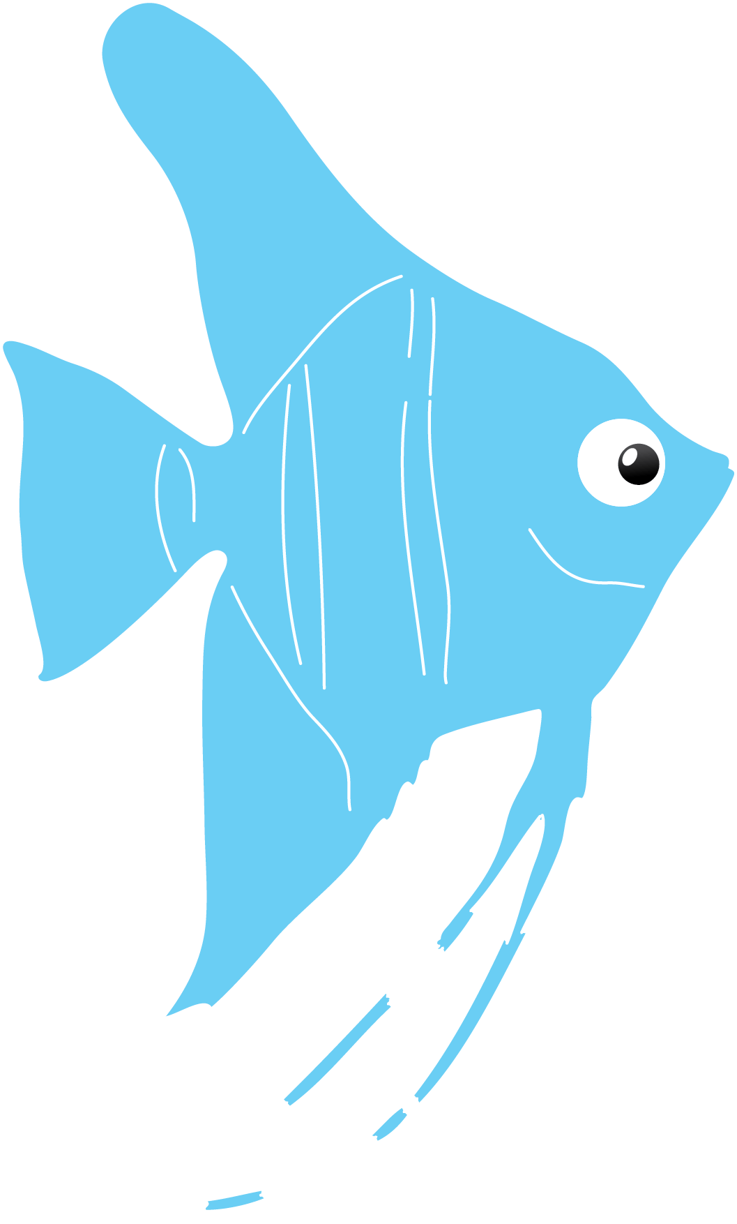 The Super-attractive, Elegant Angelfish Are Perhaps - Fish (1057x1754), Png Download