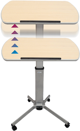 Height Adjustable Tablet Table - Table (356x479), Png Download