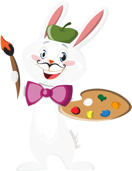 Rabbit Vector Png Transparent Image - Png Rabbit Vector (500x621), Png Download