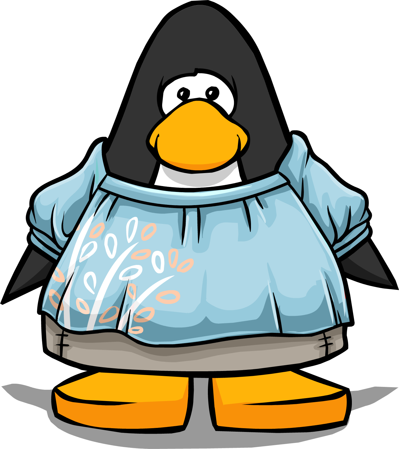 Baby Blue Blouse Pc - Club Penguin Blue Tux (1380x1554), Png Download
