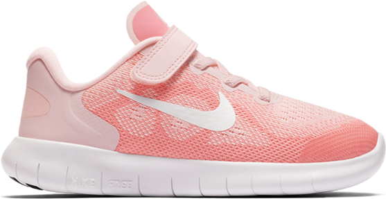 Nike Free Rn 2 Ps Kids Arctic Punch White - Nike Free Rn 2017 Pink White (615x429), Png Download