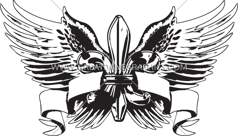 Fleur De Lis Wings (825x471), Png Download
