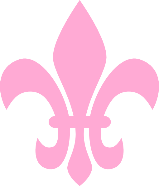 Fleur De Lis Pink (510x596), Png Download