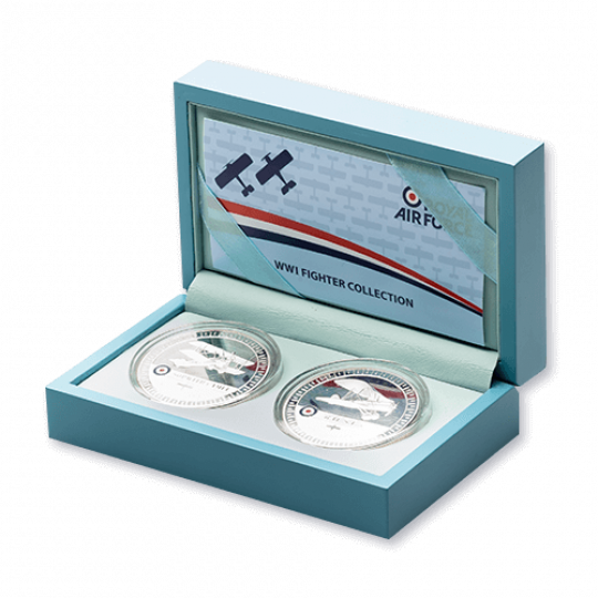 Ww1 Fighter Plane Commemorative Box Set - Coin (540x540), Png Download