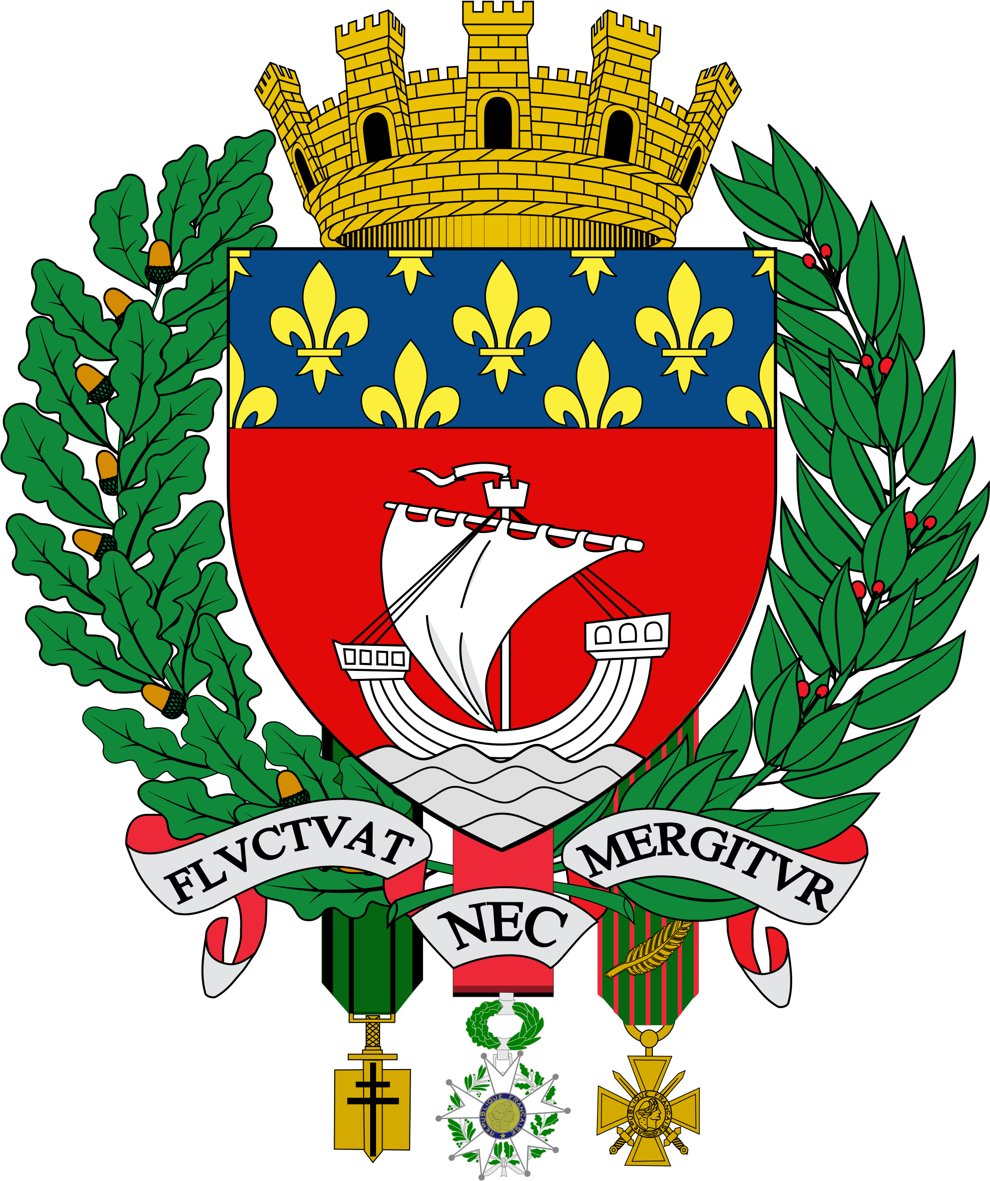 Coat Of Arms Paris (1200x1426), Png Download