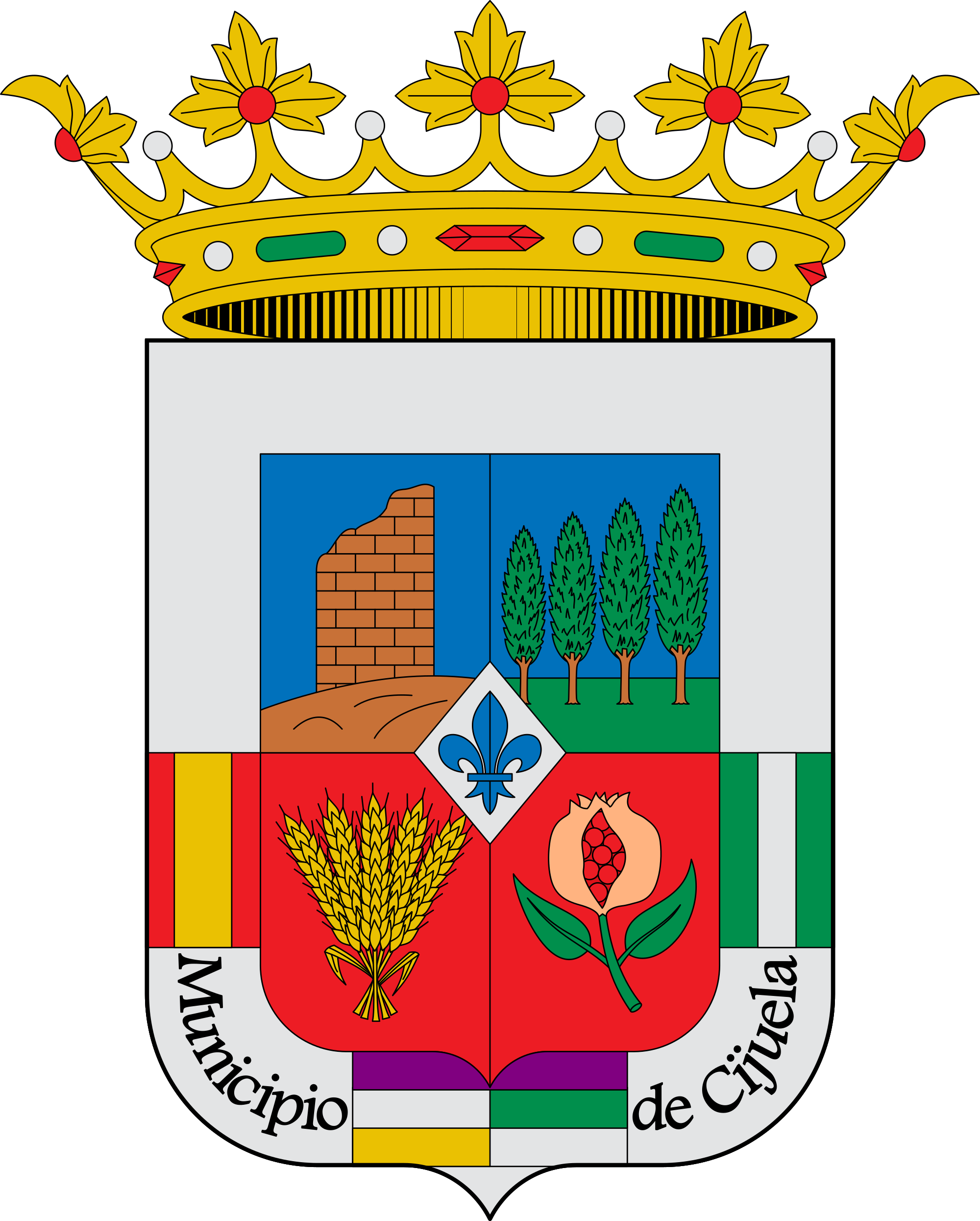 Open - Escudo Castro Del Rio (2000x2490), Png Download