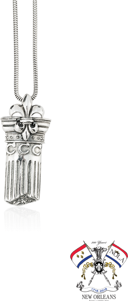 Tricentennial Column Fleur De Lis Pendant - Mignon Faget Tricentennial Column Fleur De Lis Key (1520x1020), Png Download