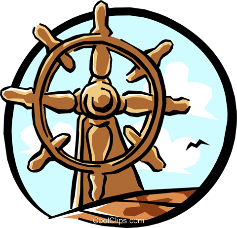 Ships Steering Royalty Free Vector Clip Art Illustration (480x462), Png Download
