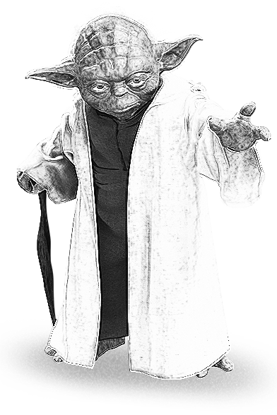Yoda - Star Wars - Yoda, May The Force (392x588), Png Download
