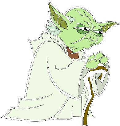 Report - Star Wars Cartoon Yoda (408x427), Png Download