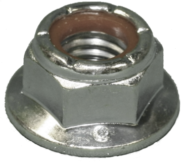 Flanged Nylon Insert Lock Nut Grade F - Nyloc Nut (370x329), Png Download
