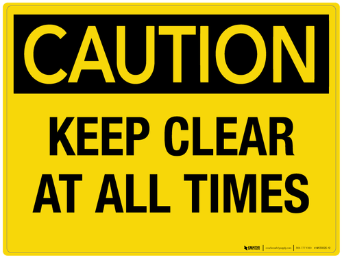 Keep Clear At All Times - Caution Compressed Air Sign (500x500), Png Download