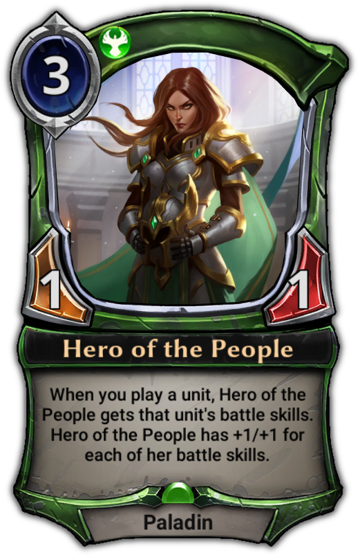 Hero Of The People - Hero Of The People Eternal Card Game (529x801), Png Download