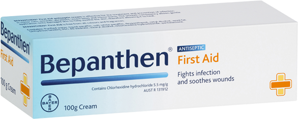 Bepanthen First Aid 100g Pack - Bepanthen First Aid Antiseptic Cream 100g (715x546), Png Download