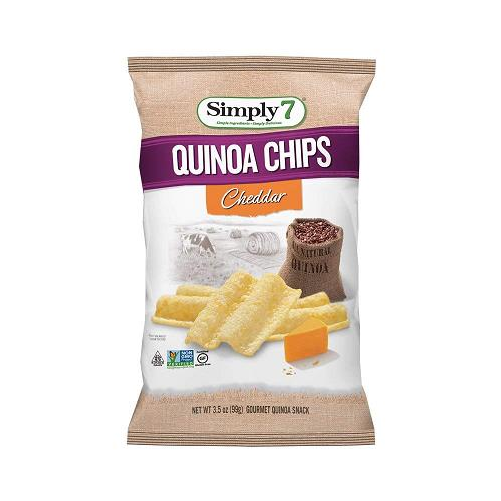Auction - Simply 7 - Quinoa Chips Cheddar - 3.5 Oz. (1000x1000), Png Download