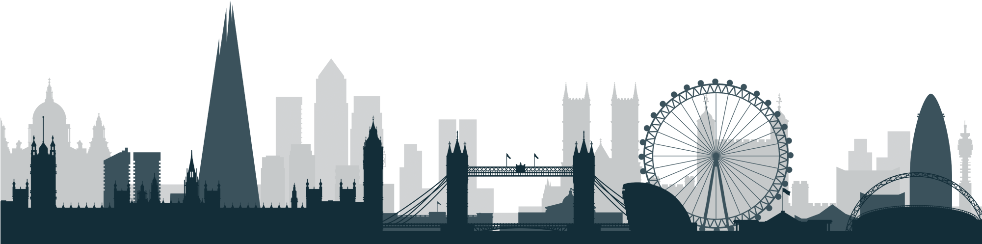Wilson Energy - Skyline Silhouette London (2000x520), Png Download